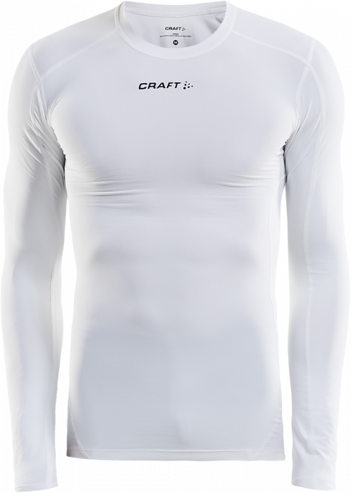 Craft - Pro Control Kompressions T-Shirt Langærmet Junior - Hvid & sort