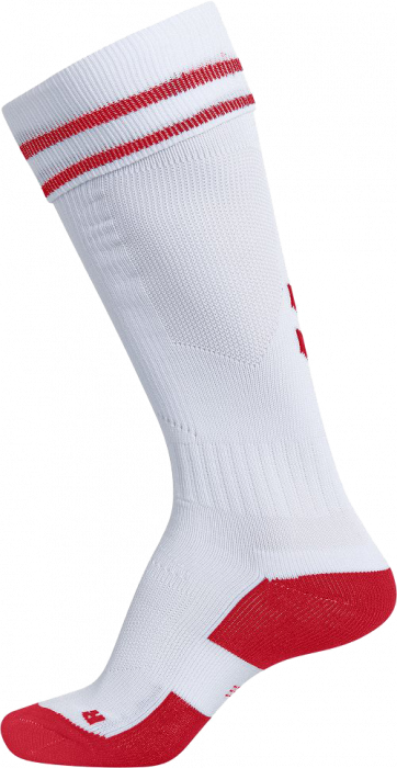 Hummel - Element Football Sock - White & true red